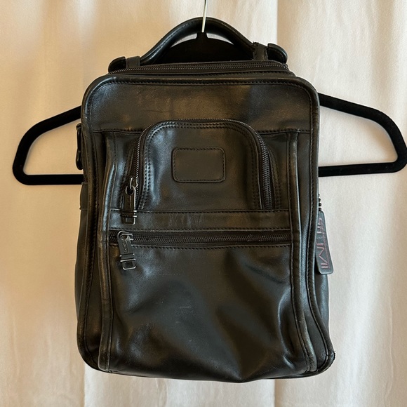 Tumi Bags Tumi Genuine Leather Black Crossbody Purse Poshmark